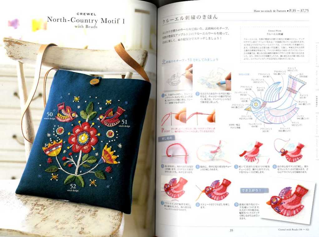 Bead Embroidery Stitch Samplers MOTIF & PATTERN 123